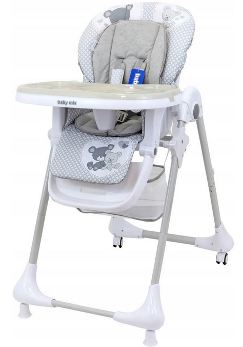 Krzesełko do karmienia Infant Grey 39507 Baby Mix