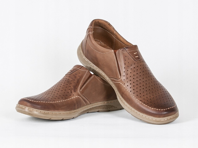 Riko 854 letní polobotky Polské hnědé 44 Kůže