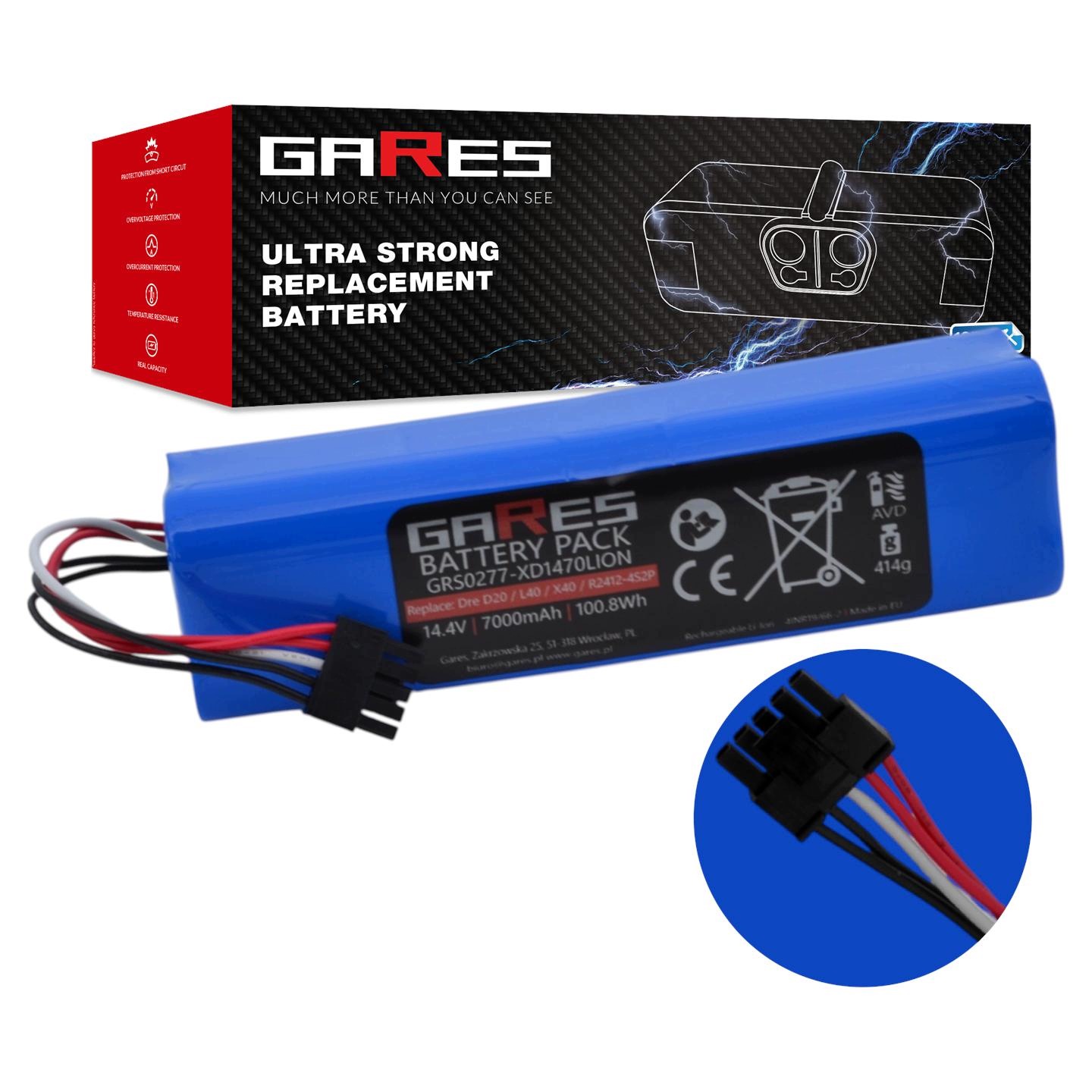 Baterie Akumulátor Gares pro Mova P50 Ultra P50 Pro Ultra 14,4V 7,0Ah