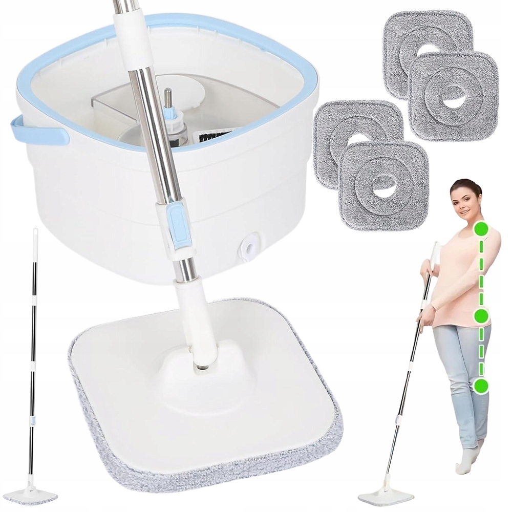 360° Otočný Mop Nastavitelný 110-130 CM Kbelík 25 L Pro Domácnost I Kancelář