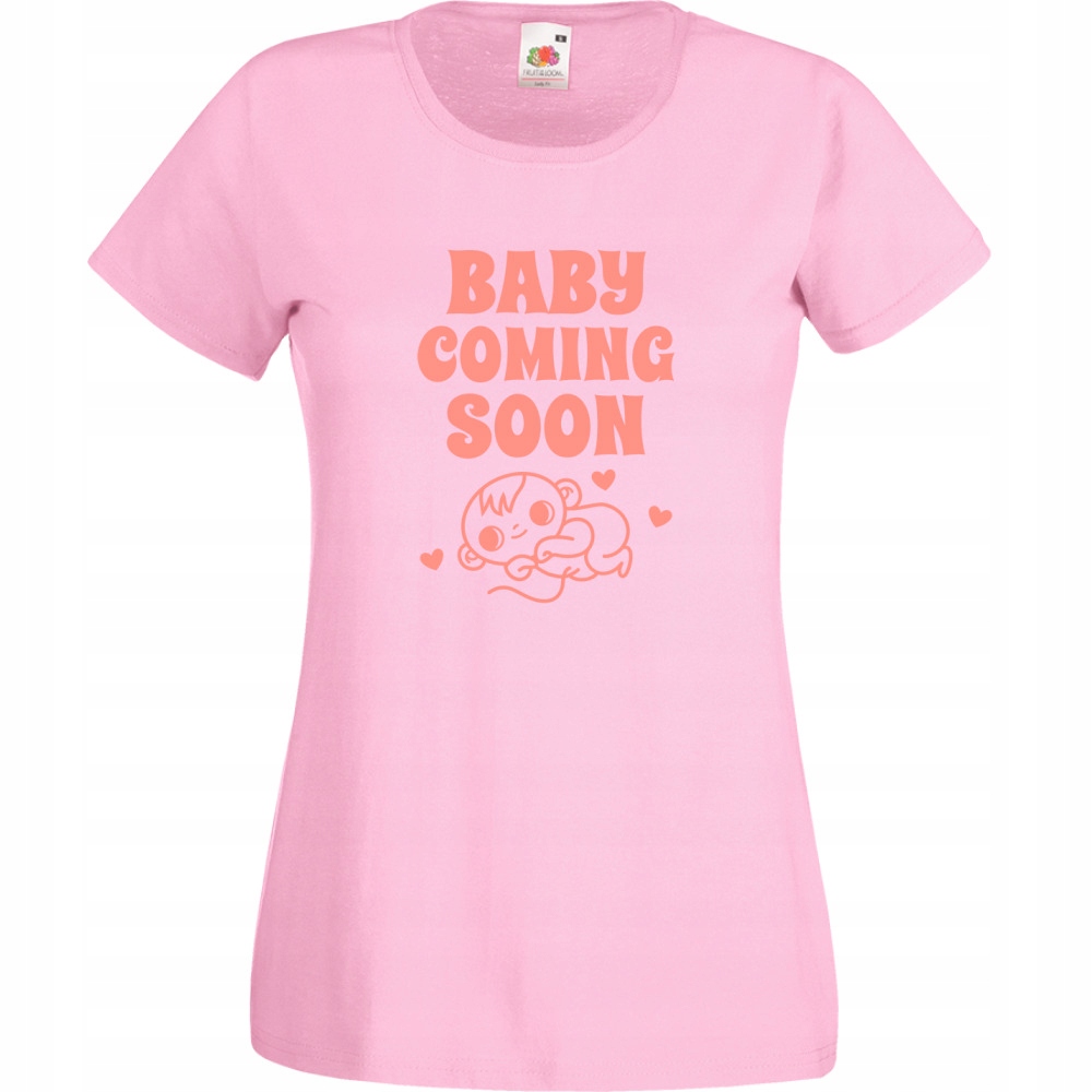 

Koszulka baby coming soon S różowa