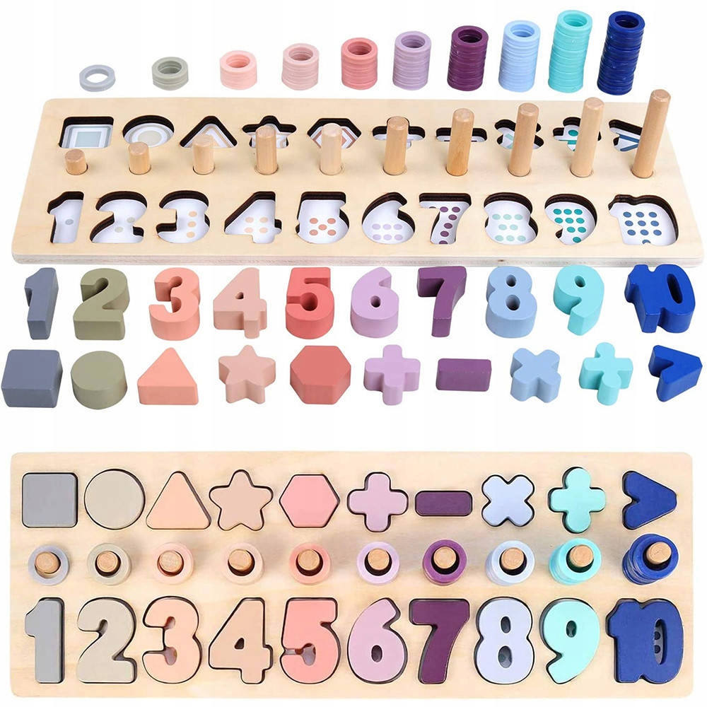

Drewniany Sorter Matematyczny Nauka Cyferek Askato