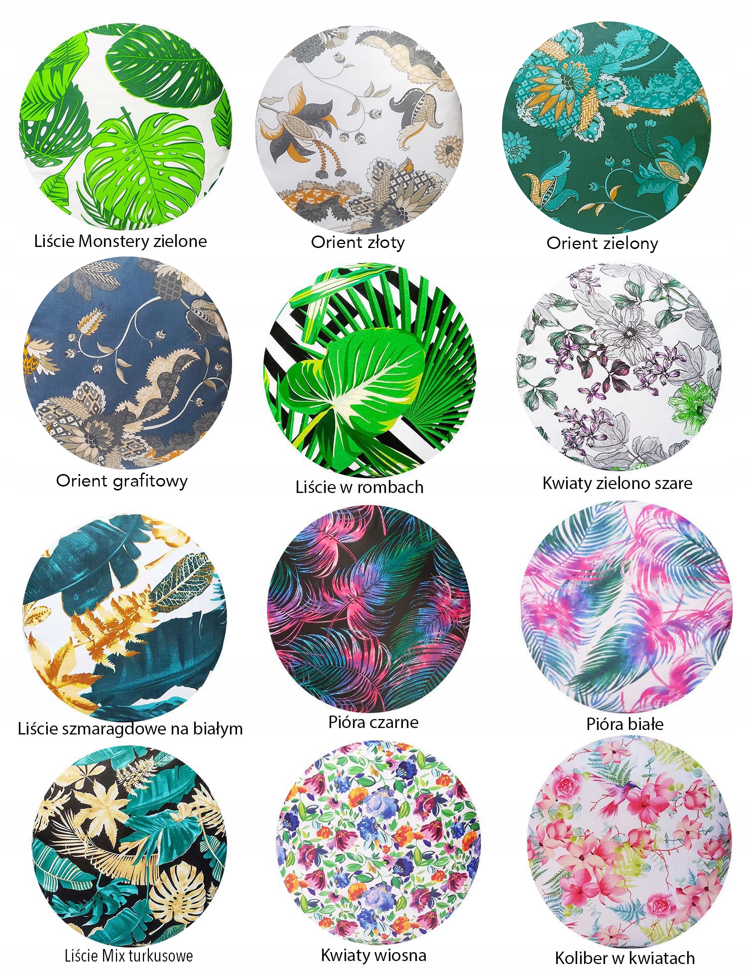 OKRĄGŁA PODUSZKA NA STOŁEK TABORET 40cm BAWEŁNA Marka inna