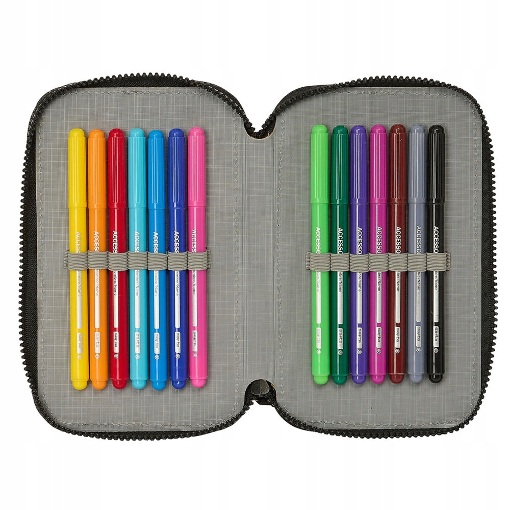 PIÓRNIK REAL MADRYT trzyklapkowy z wyposażeniem 086 Rodzaj piórnik