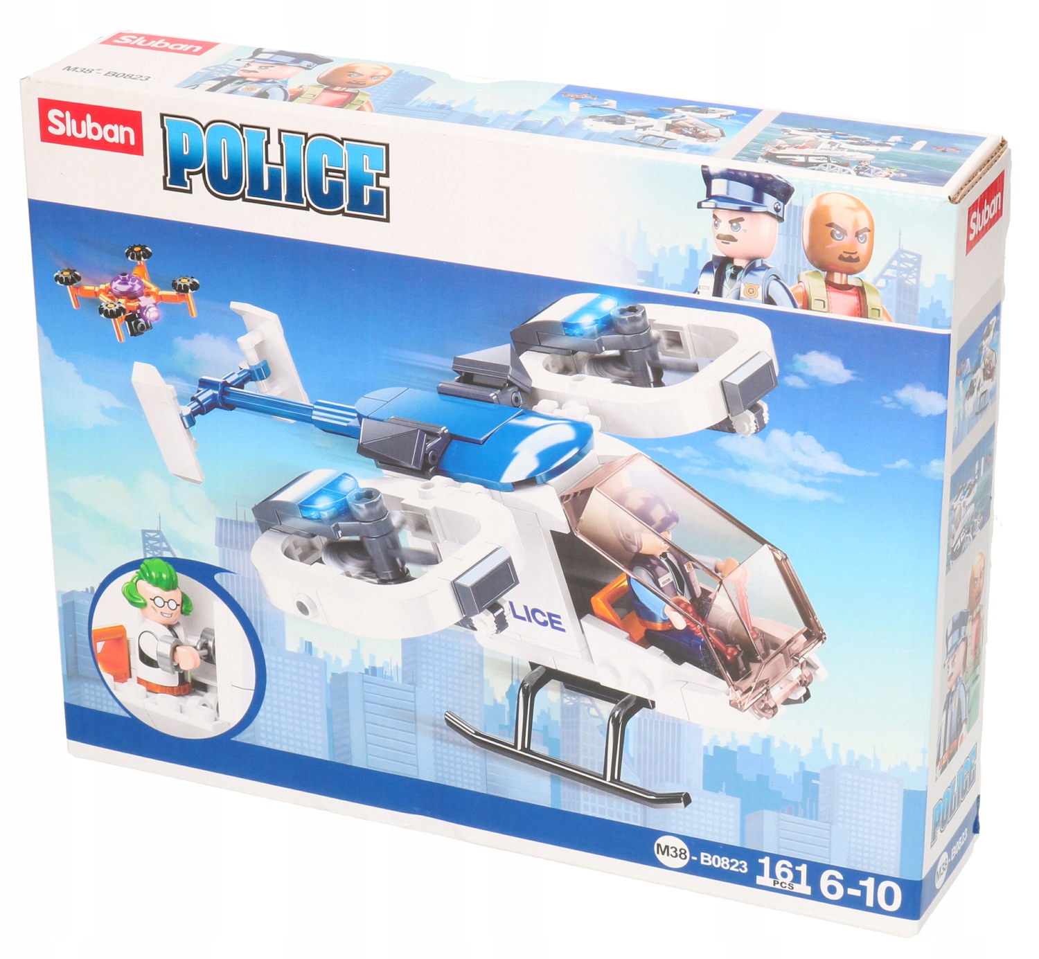 

Klocki Sluban Policja helikopter z dronem 5141