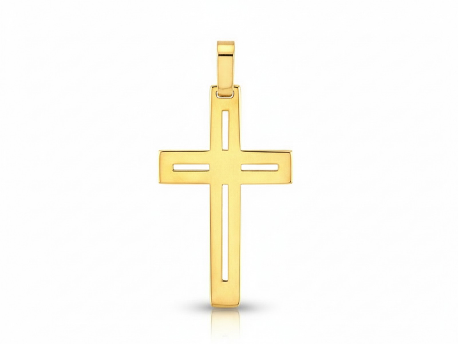 Zlatý křížek 585 na řetízek, přívěsek zdobený jako dárek, módní 14k