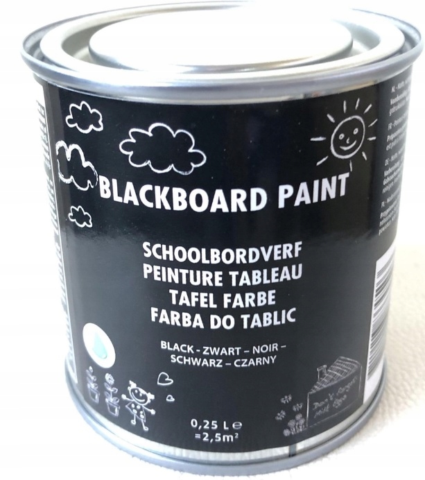 Farba tablicowa wodorozcieńczalna 250ml czarny mat wodna