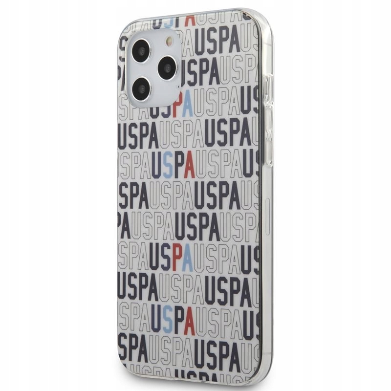 Us Polo Assn Logo Mania Etui iPhone 12 Pro Max (biały)