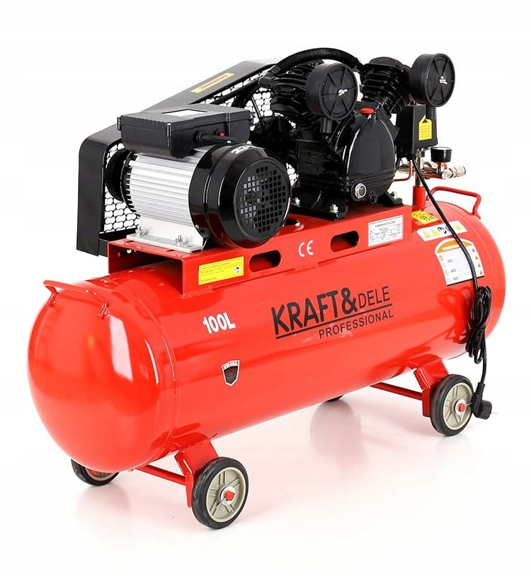 Olejový Kompresor Vzduchový Kompresor 100L 230V Kraft&Dele KD402