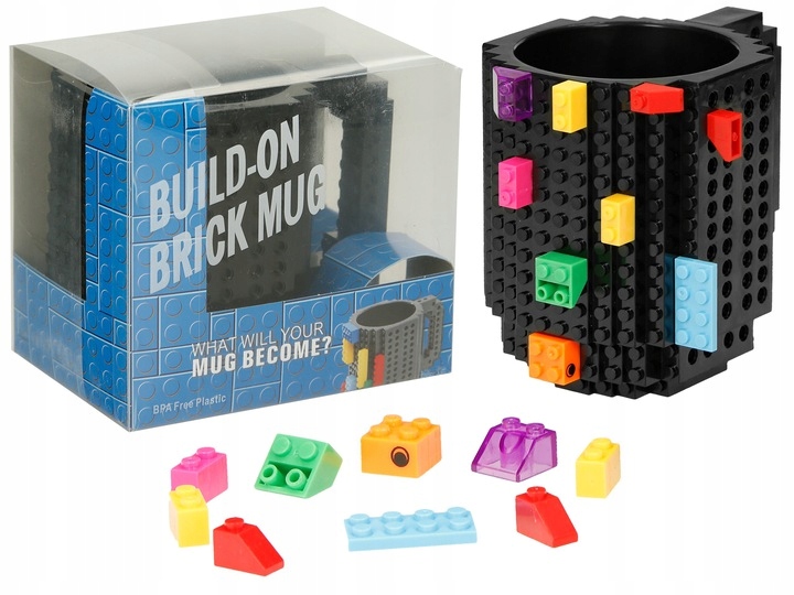 

Kubek Klockowy Do Lego Klocki Czarny
