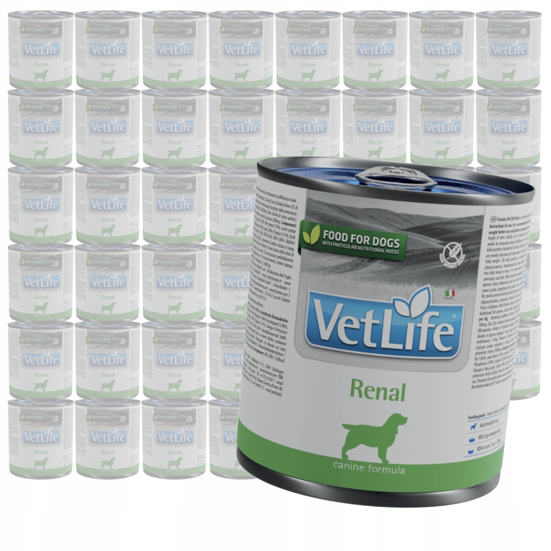 Levně Farmina Vet Life Renal Canine 48x300g Vlhké Krmivo pro psy Selhání ledvin