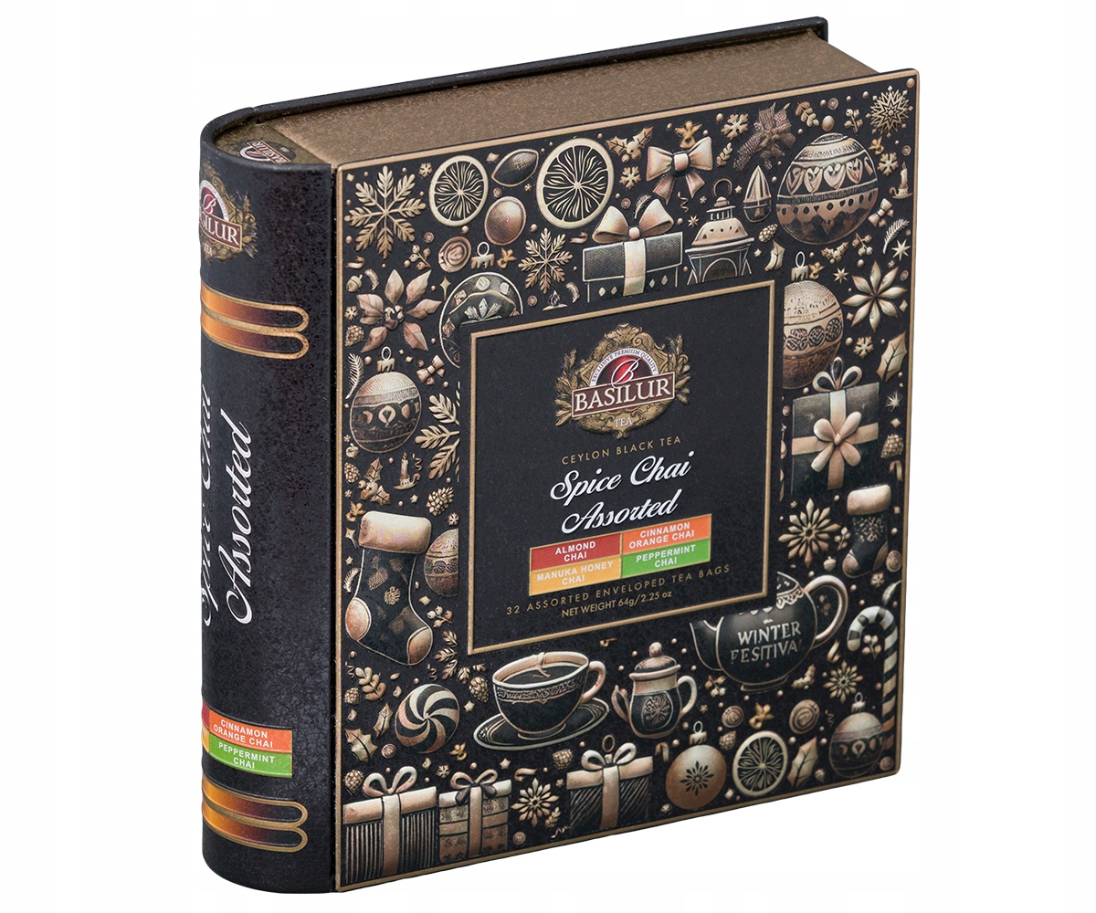 Zestaw herbat w puszce 4 Zimowe Smaki Basilur Spice Chai 32 szt. Torebki