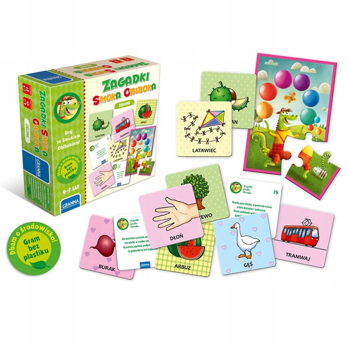003574 GRANNA GRA ZAGADKI SMOKA OBIBOKA ZIELONE