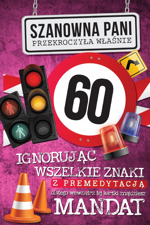 

Kartka na 60 urodziny dla Kobiety z Mandatem JCX16