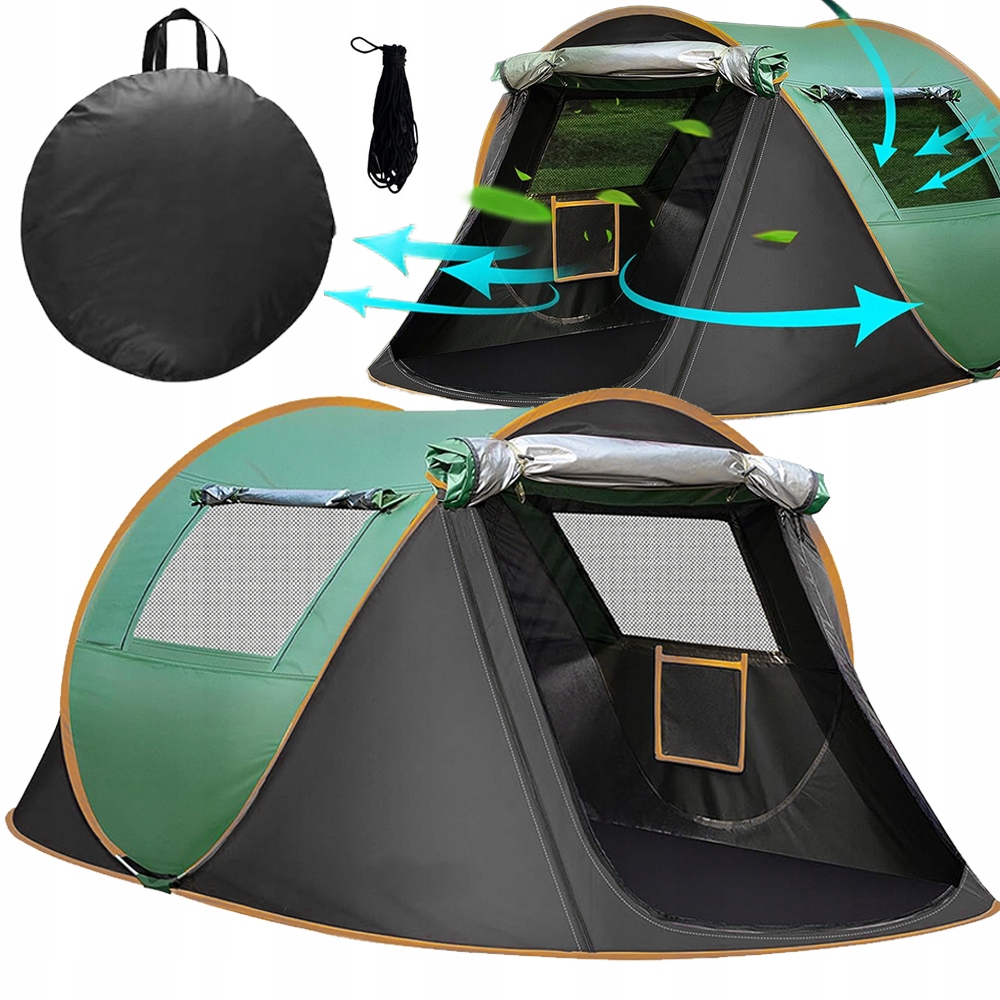 Namiot Turystyczny Kempingowy Dwuosobowy Wodoodporny Pokrowiec 145x250x110