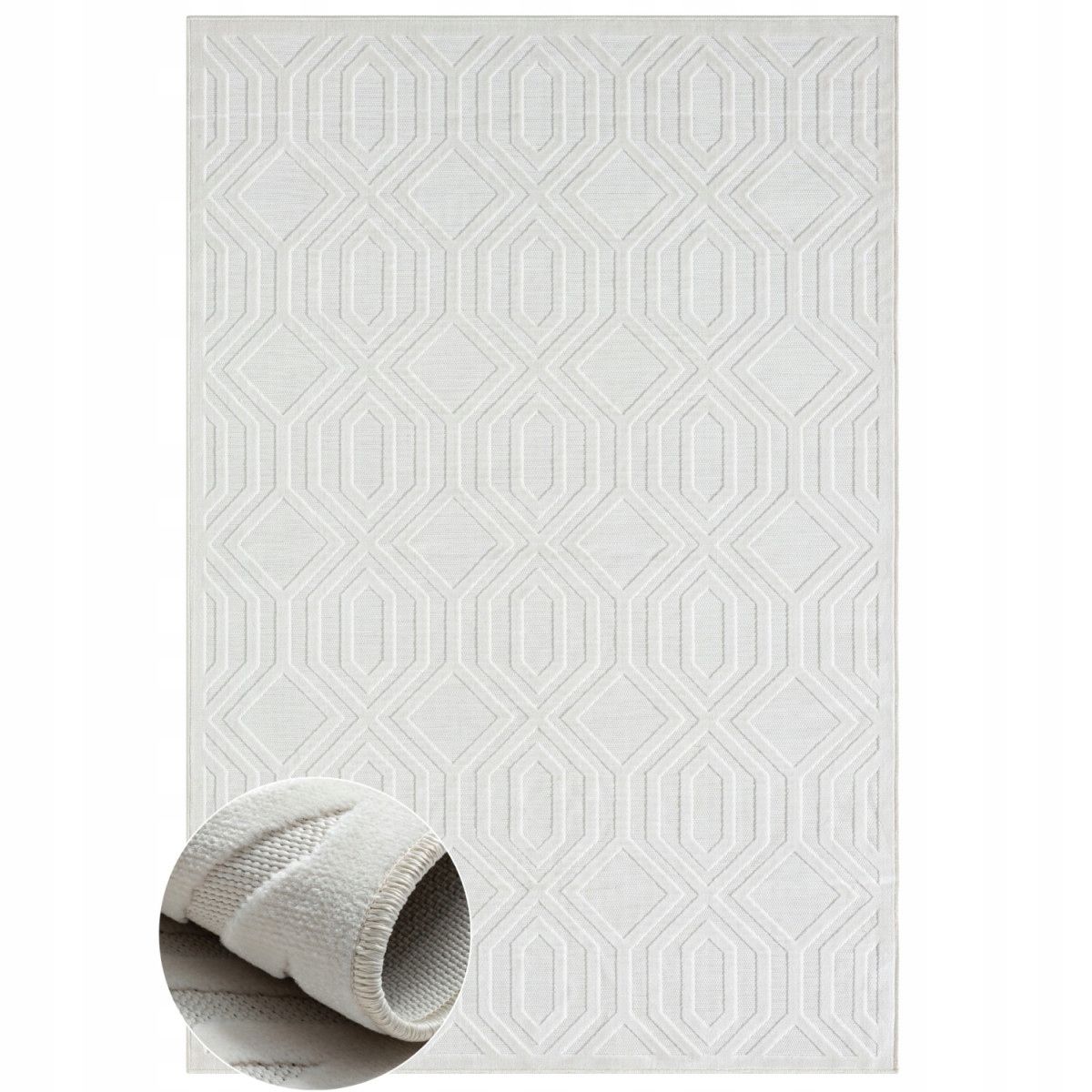 80x150 Kusový koberec Eden II weiß – na von aj na doma