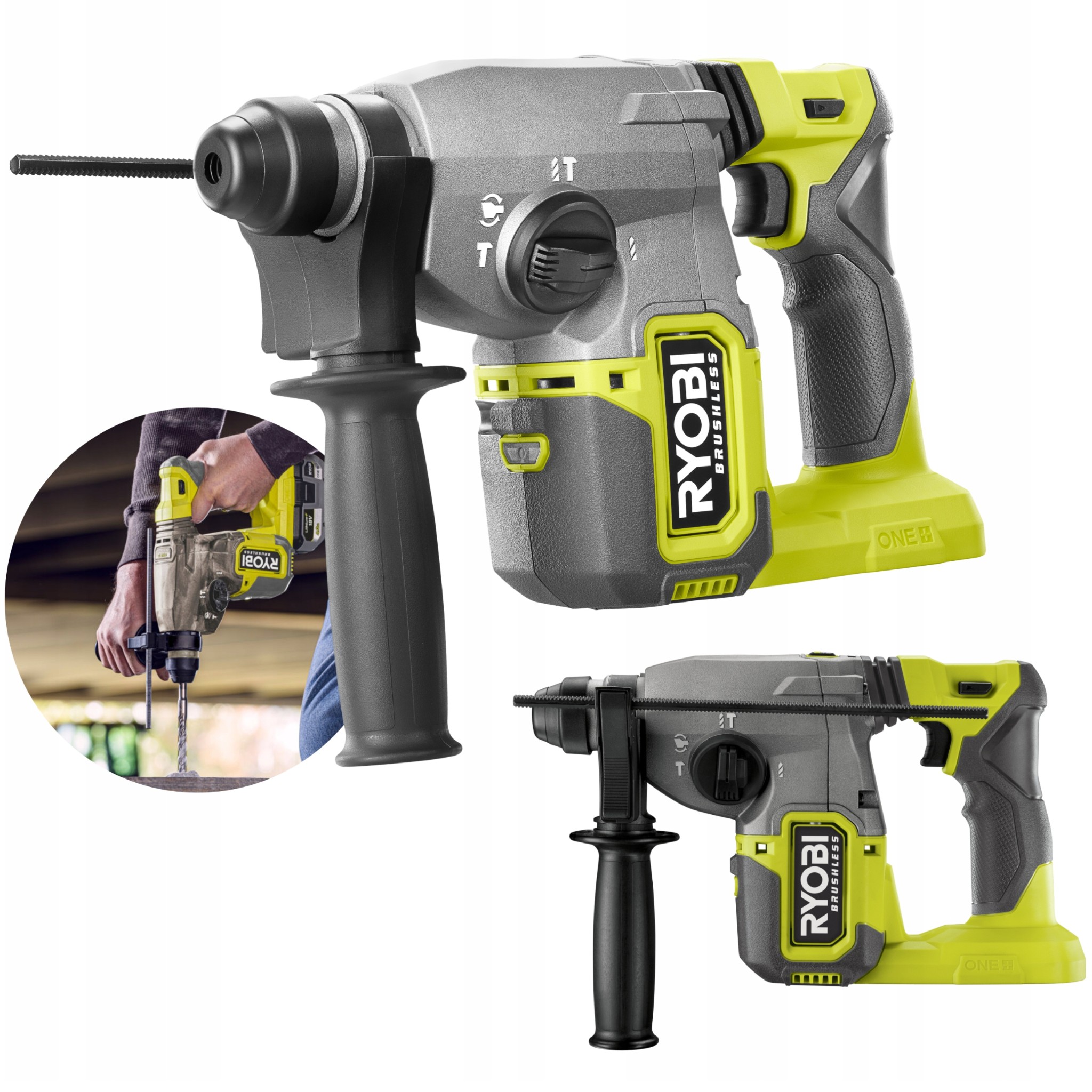 Ryobi Wiertarka Udarowa 18V Bezszczotkowa 2,5J One+ Sds RSDS18BL-0