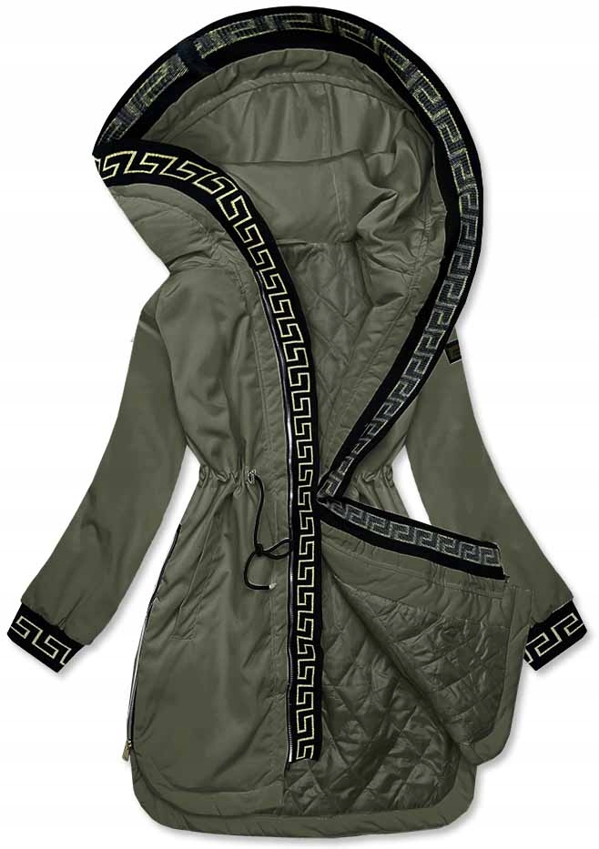 Bunda S Kapucí B8139 Khaki XXL (44)