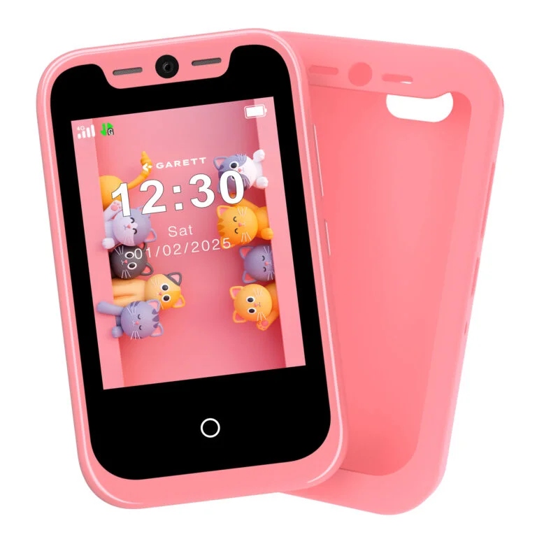 Smartfon Garett Onekid Phone 4G Różowy Telefon dla Dzieci Gps Sos Aparat