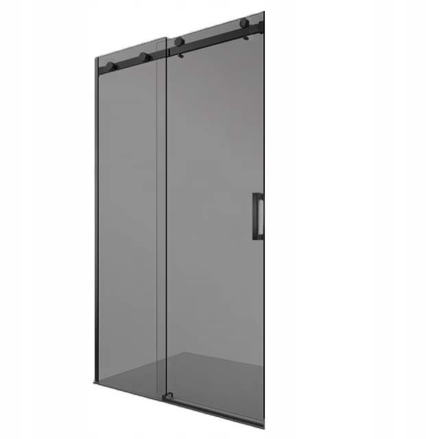 Czarne Drzwi Prysznicowe Przesuwne 8mm D20VG 150cm
