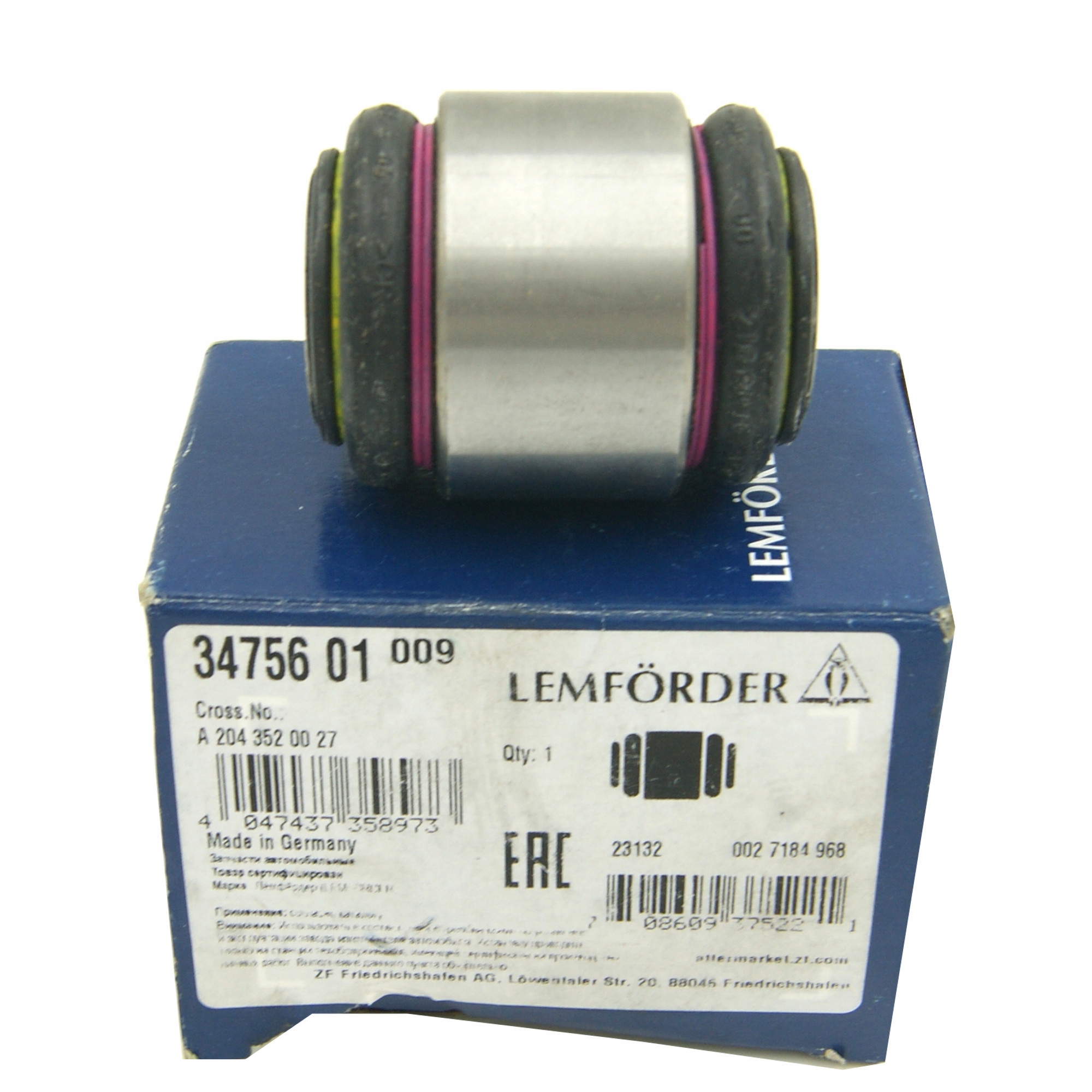 LEMFORDER САЙЛЕНТБЛОК ПЛИВЕ ЗАД. ДО MERCEDES 3475601