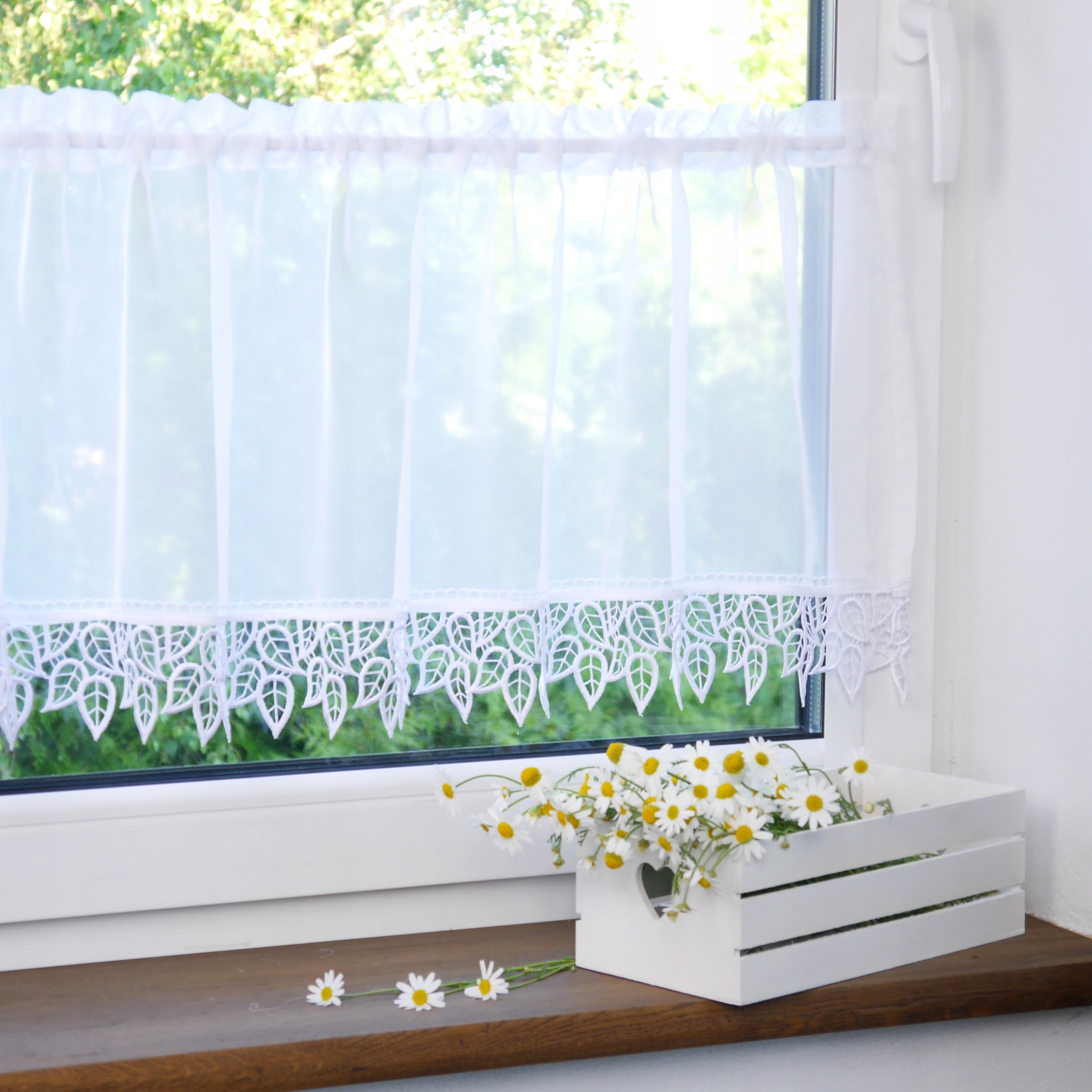 

Zazdrostka woalowa z tunelem 150cmx50cm Listki