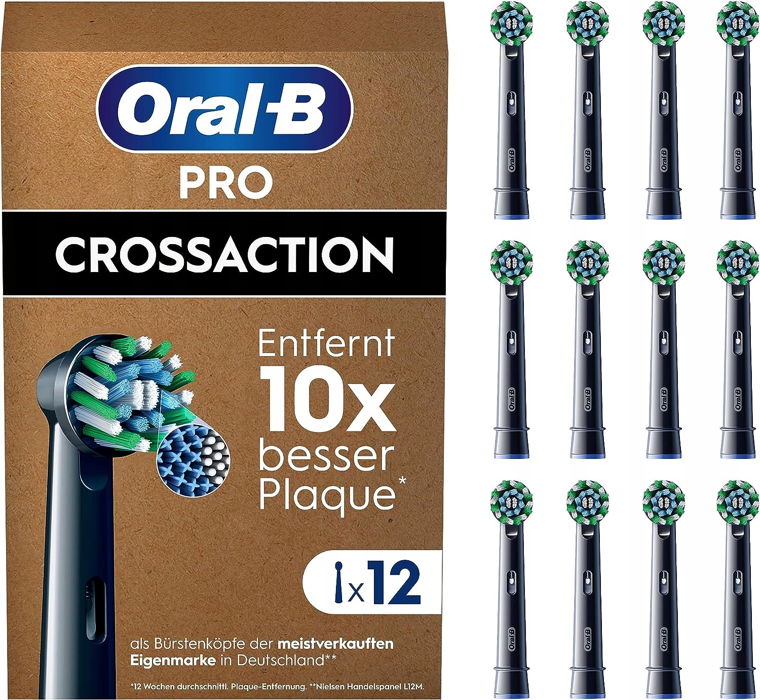 Oral-b Końcówki Do Szczoteczki Cross Action 12szt. Czarne