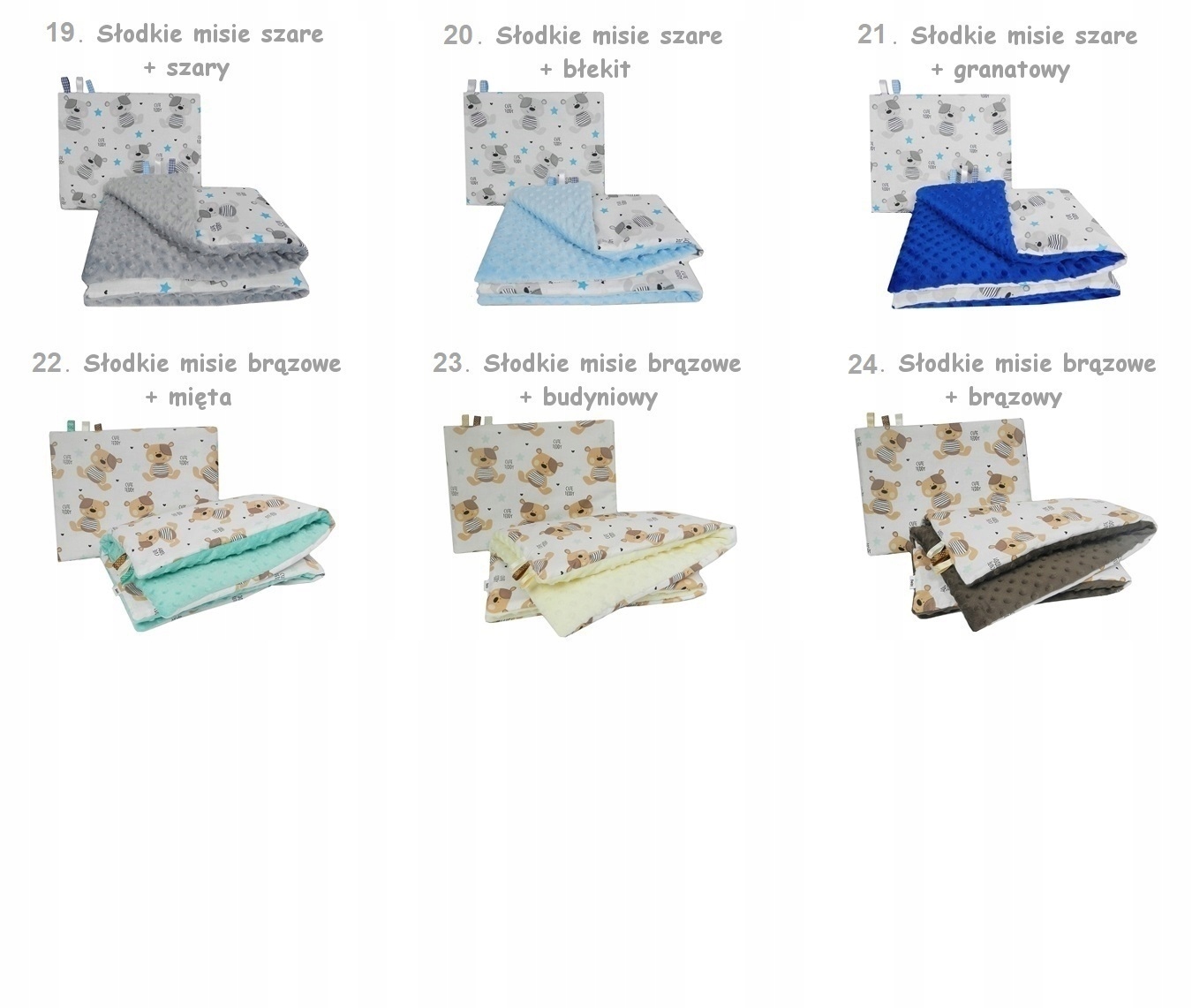 KOMPLET KOCYK MINKY 75x100 + PODUSZKA DUŻO WZORÓW! Płeć Chłopcy Dziewczynki