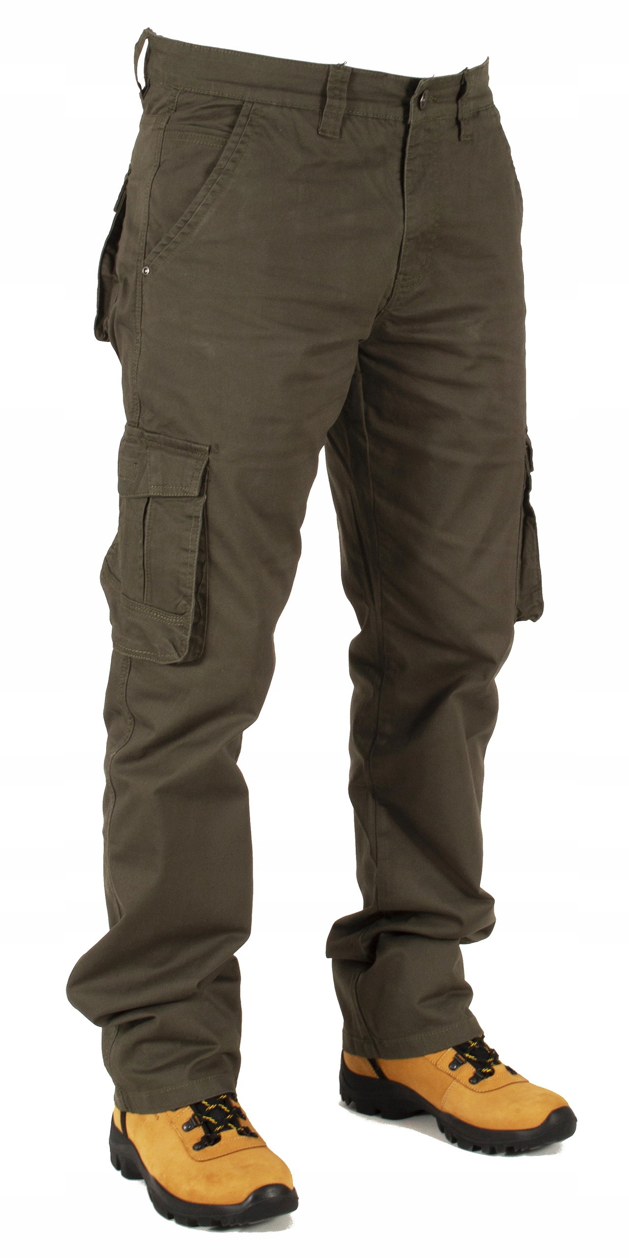 Spodnie męskie bojówki W:32 88 CM robocze oliwka Marka inna