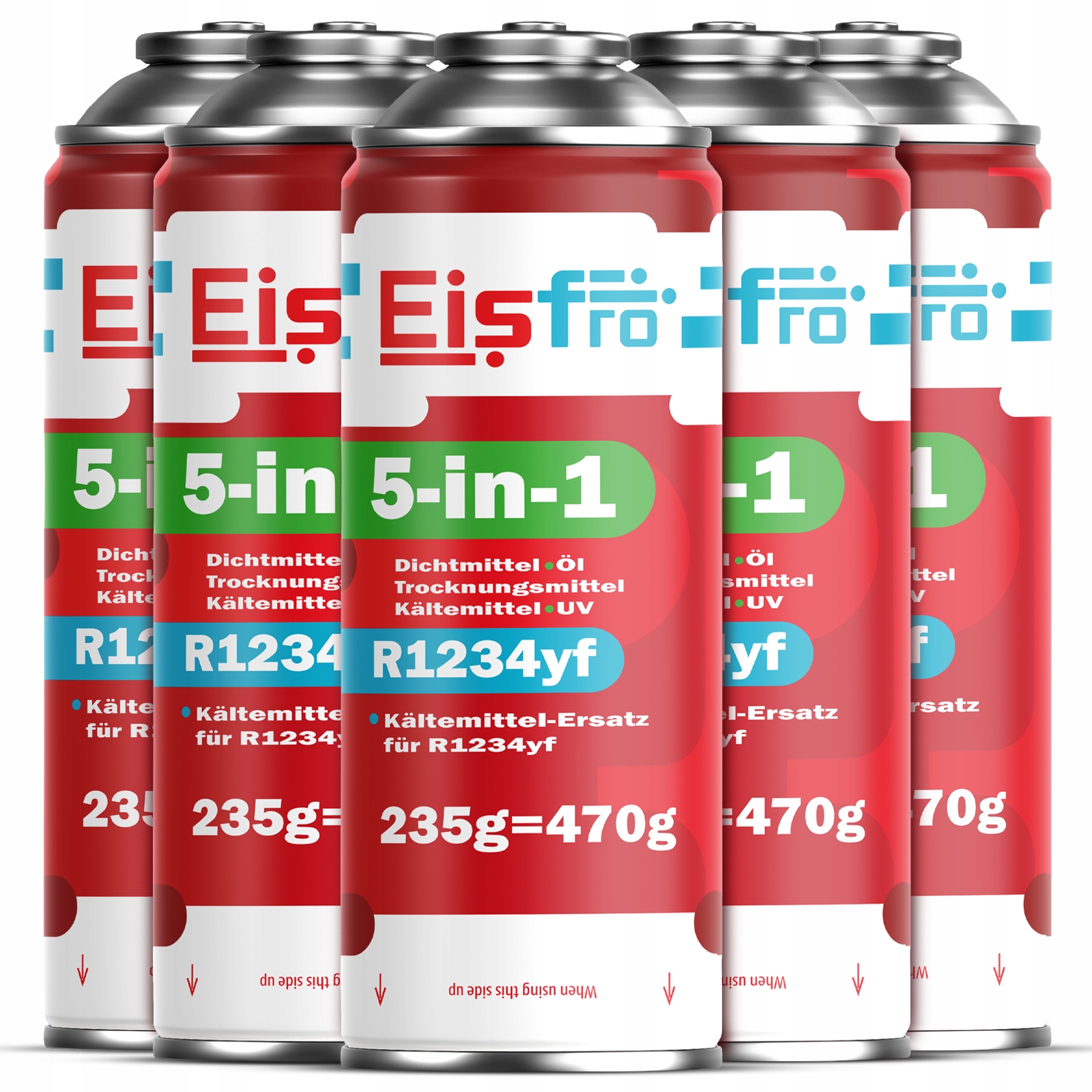 5x Gaz Do Klimatizace R1234yf chladivo 5v1 1175g Velký Set