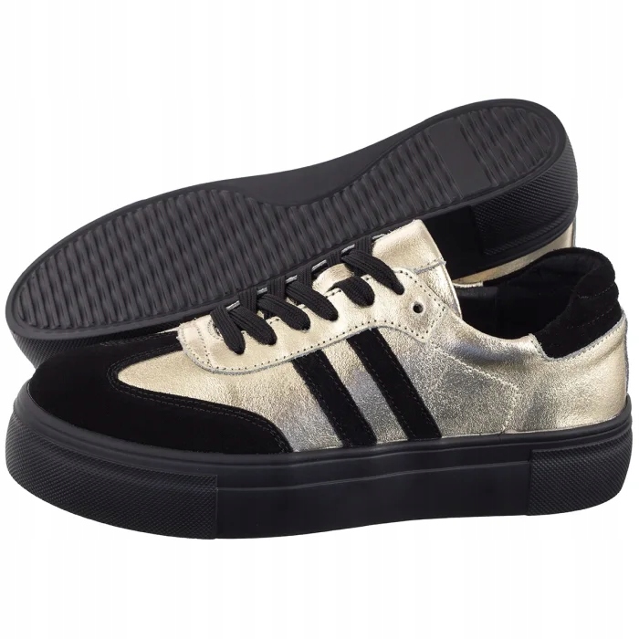 Dámské tenisky Polobotky Filippo Zlaté/Černé DP6841/25 Gold