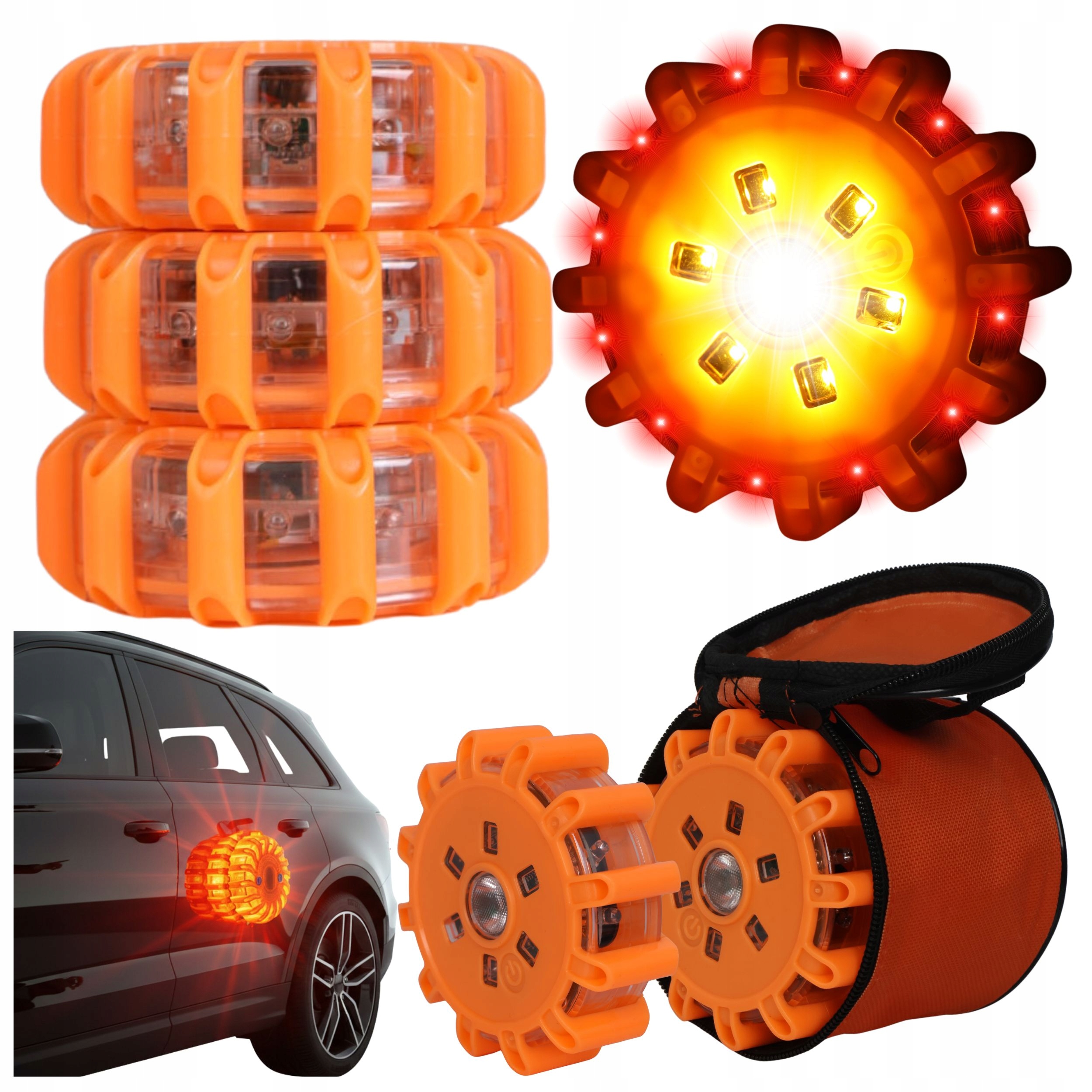 Signalizační Výstražná Lampa Kohout Led Flara na baterie 3 ks