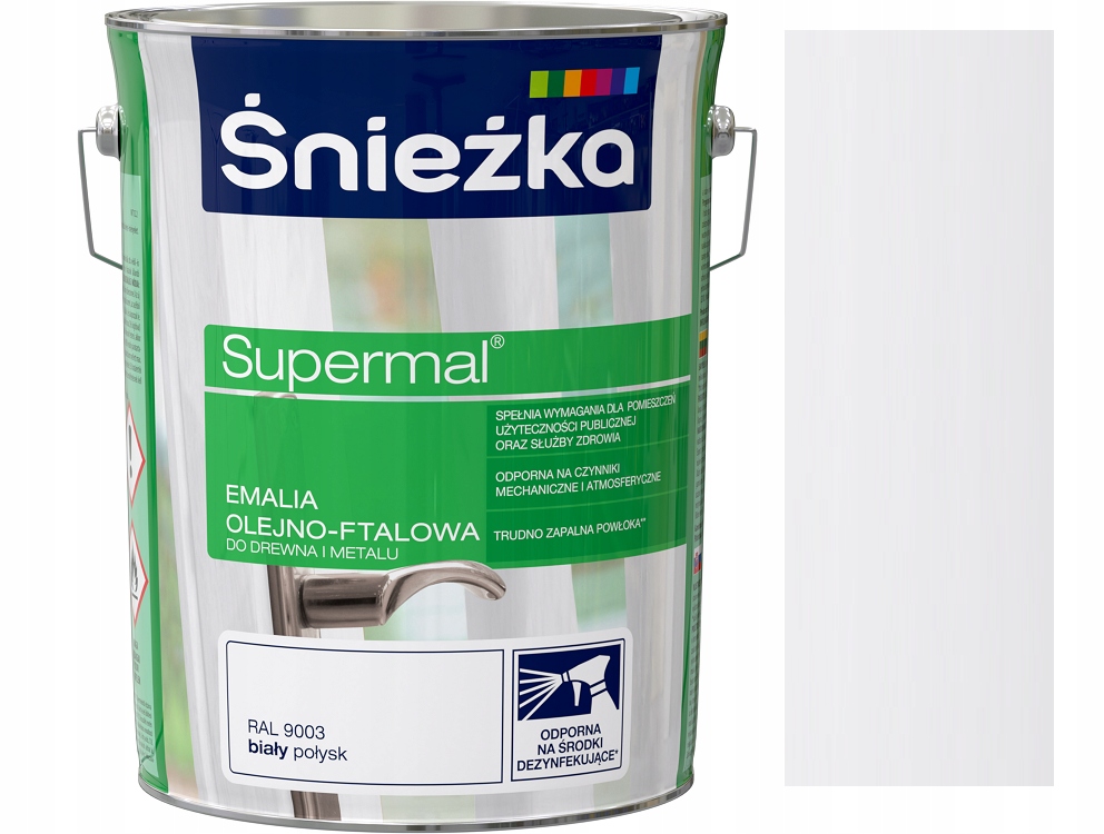 ŚNIEŻKA EMALIA OLEJNO-FTALOWA 5L BIAŁA 9003