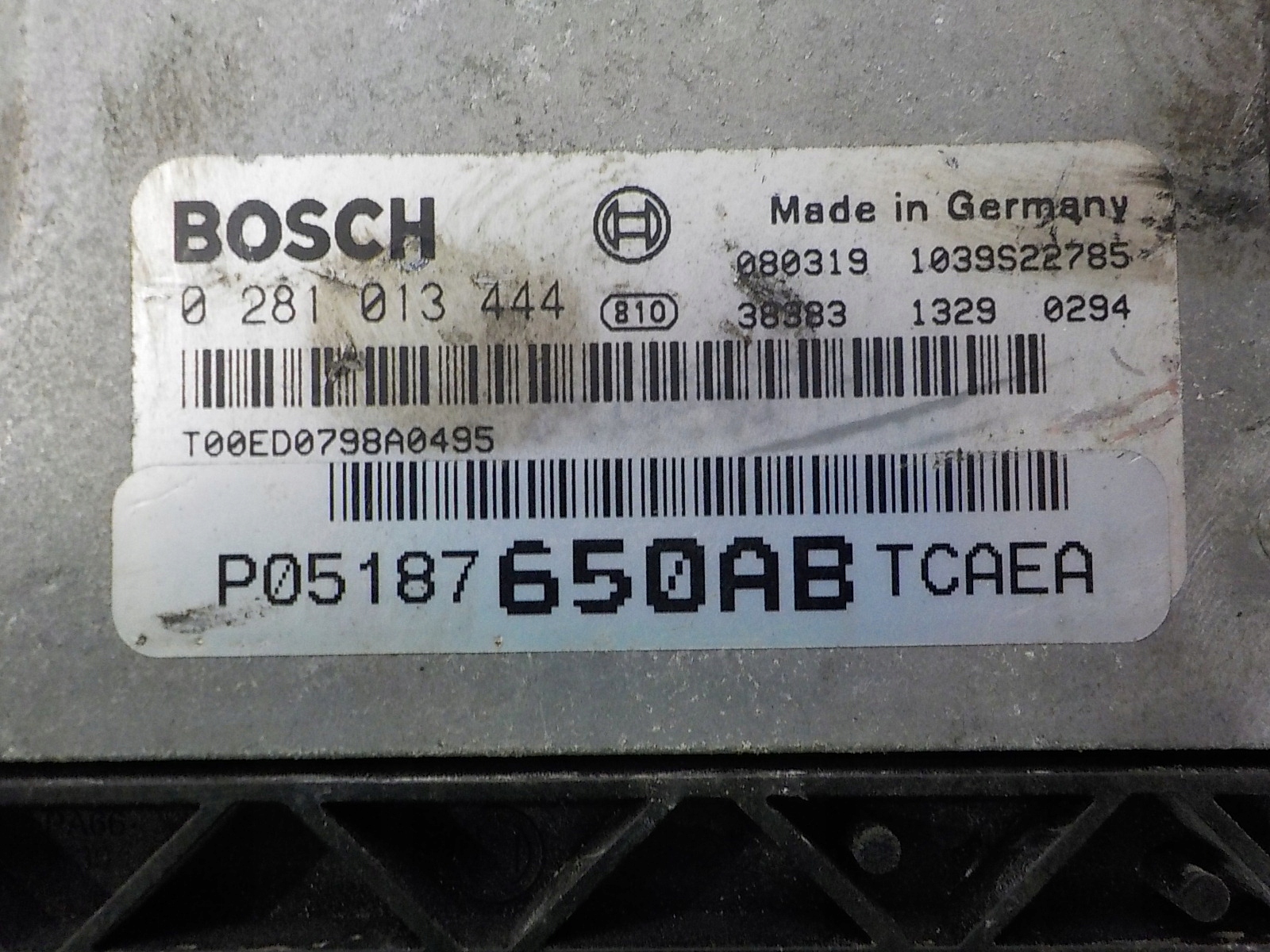 JEEP PATRIOT computer control unit P05187650AB 0281013444