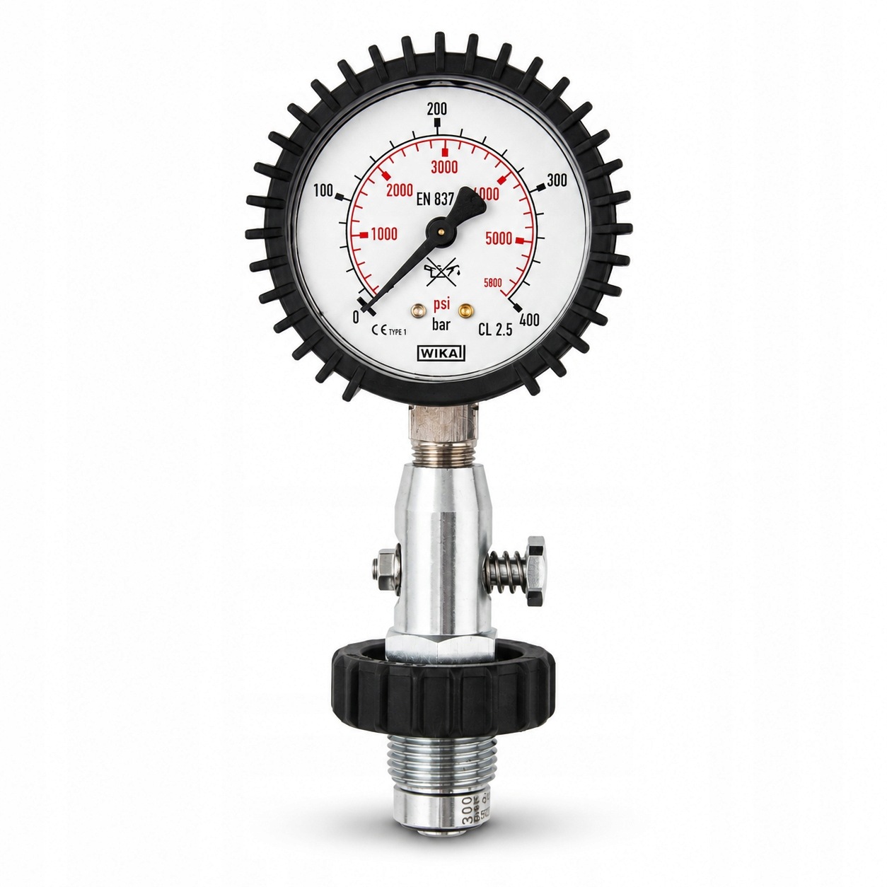 Tecline Combo manometr nurkowy z wężem Hp 80cm 300 bar, robocze 230 bar