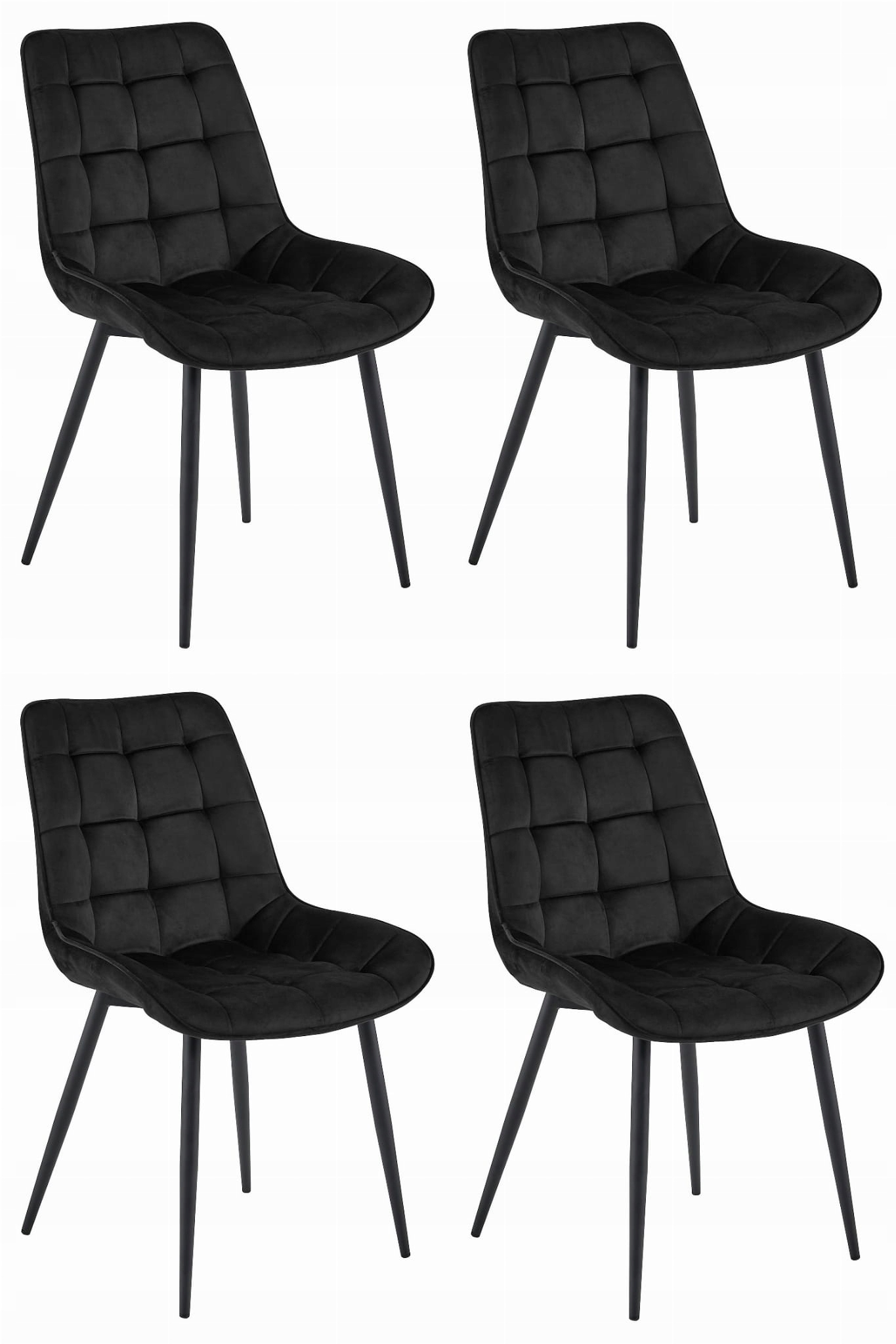 Křeslo Bera černý samet nohy černé x 4