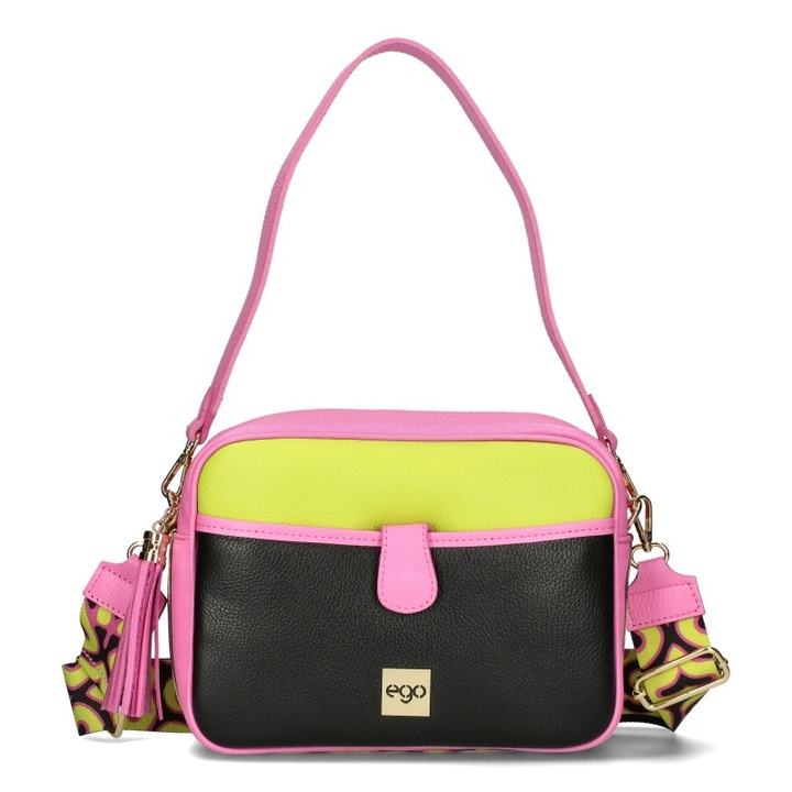 Torebka Damska Ego Na Ramię Listonoszka Pojemna Skóra Naturalna Kolorowa