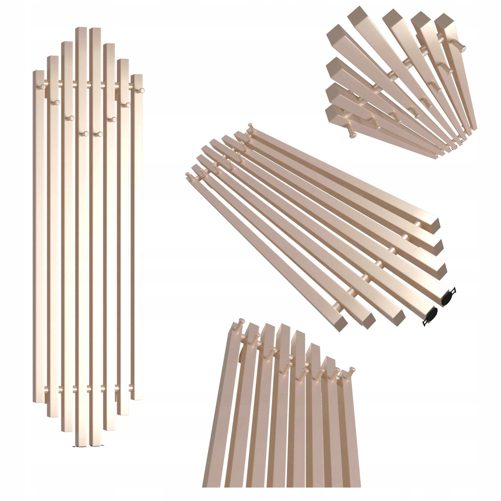 Dekorativní radiátor Bigben Hook 140x38 zlatý růžový