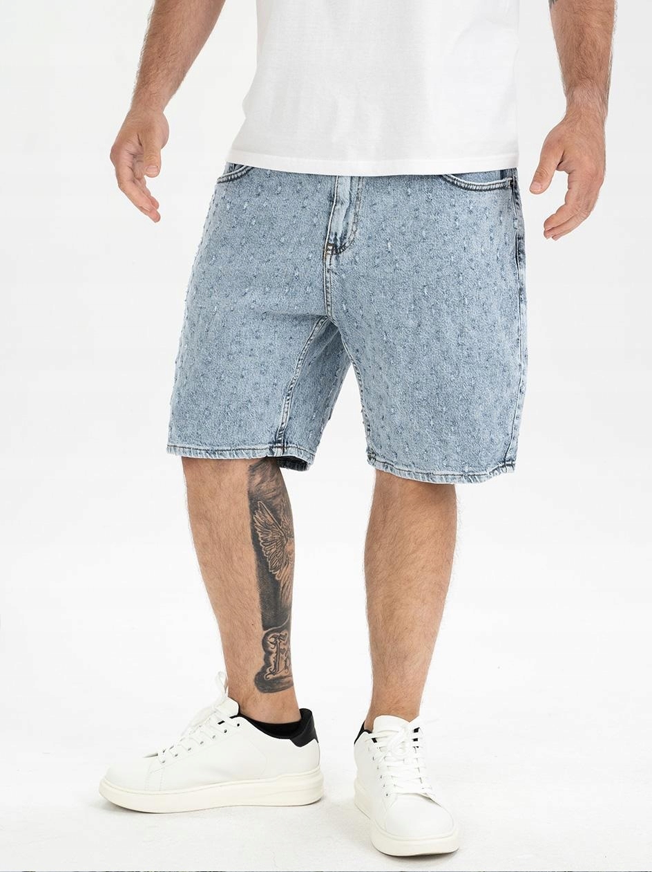 Krátké Kraťasy Šortky Pánské Šortky Jigga Wear Styl Světle modré XL