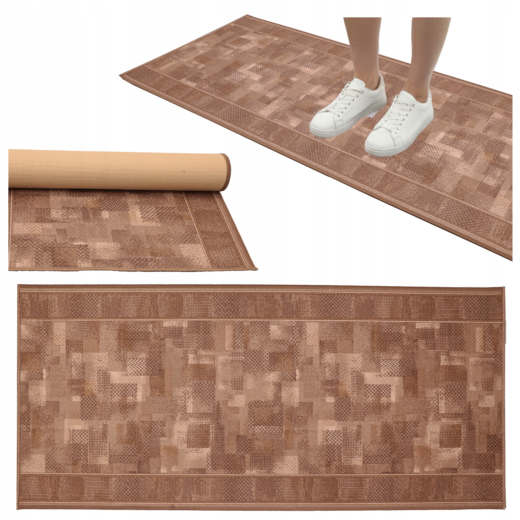 Koberec koberec běhoun do předsíně na chodbu, hala 80x220, protiskluzový, se vzorem