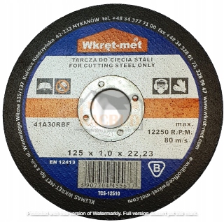 

Wkręt-met Tarcza do cięcia stali Klimas 125x10