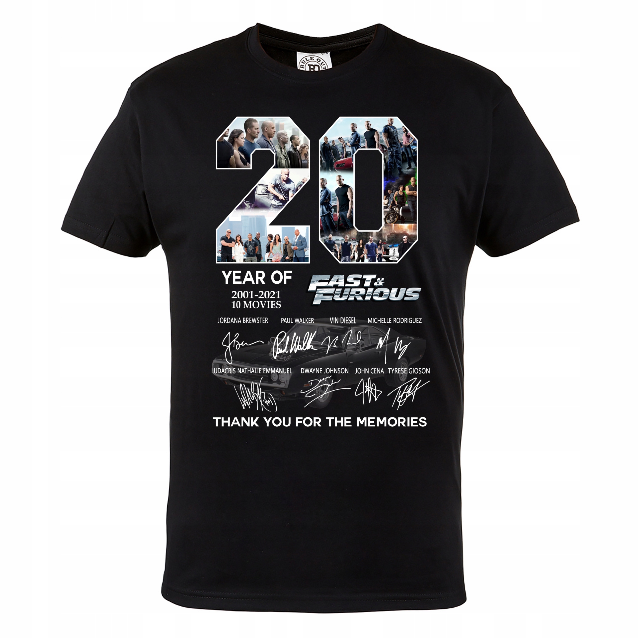 

Koszulka 20 Lat Szybcy I Wściekli Fast And Furious