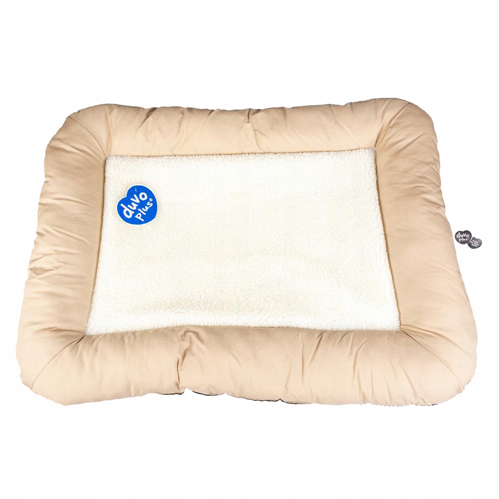 Levně Duvo+ Pelíšek pro psa a kočku Polštář M Béžová barva z ovčí kůže 60×45 cm