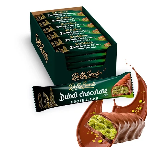 Sante Dubai Chocolate Style 45G Baton Proteinowy Mleczny Zestaw 24SZT.