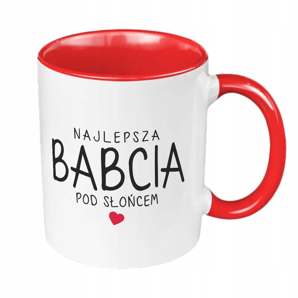

Kubek 330 ml czerwony "Najlepsza babcia''.