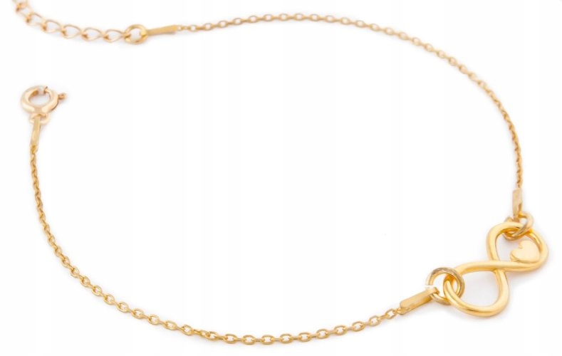 

Bransoletka Infinity Nieskończoność z serduszkiem