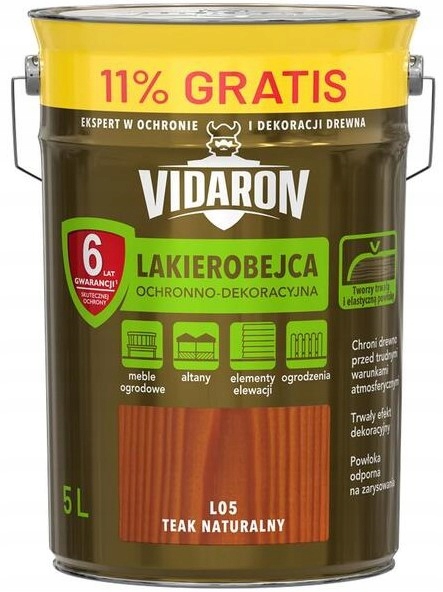 

Vidaron Lakierobejca 5L L05 Teak Naturalny