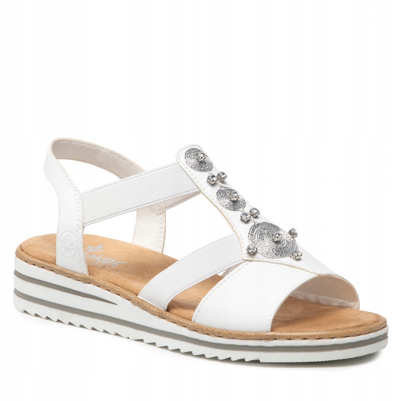 Rieker Dámské Bílé Nazouvací Sandály Letní 40 J1A