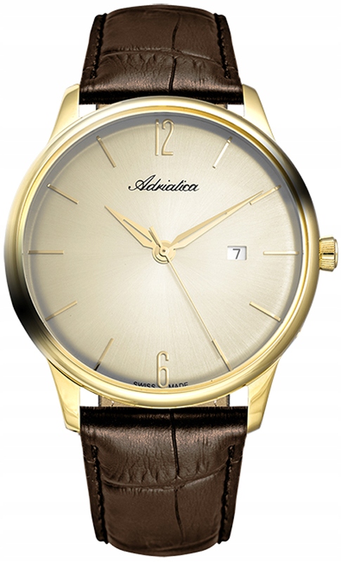 Nové Originální Pánské Hodinky Adriatica A8269.1251Q, hnědý pásek