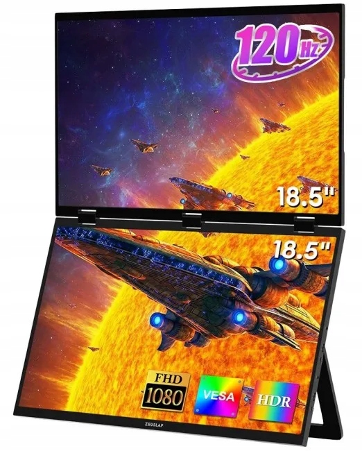 Zeuslap Z18W Monitor 18.5" Full Hd Ips 120Hz Usb-c Hdmi Głośniki